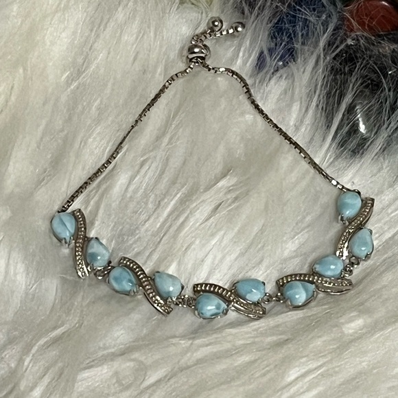 Sterling Larimar DK Gems TV Bracelet - Picture 1 of 14